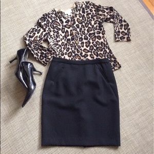 Super cute Loft black pencil skirt. 💕